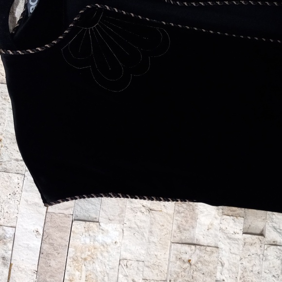 Vintage Velour Embroidered Vest Act III Women's Size 18 - Picture 6 of 14